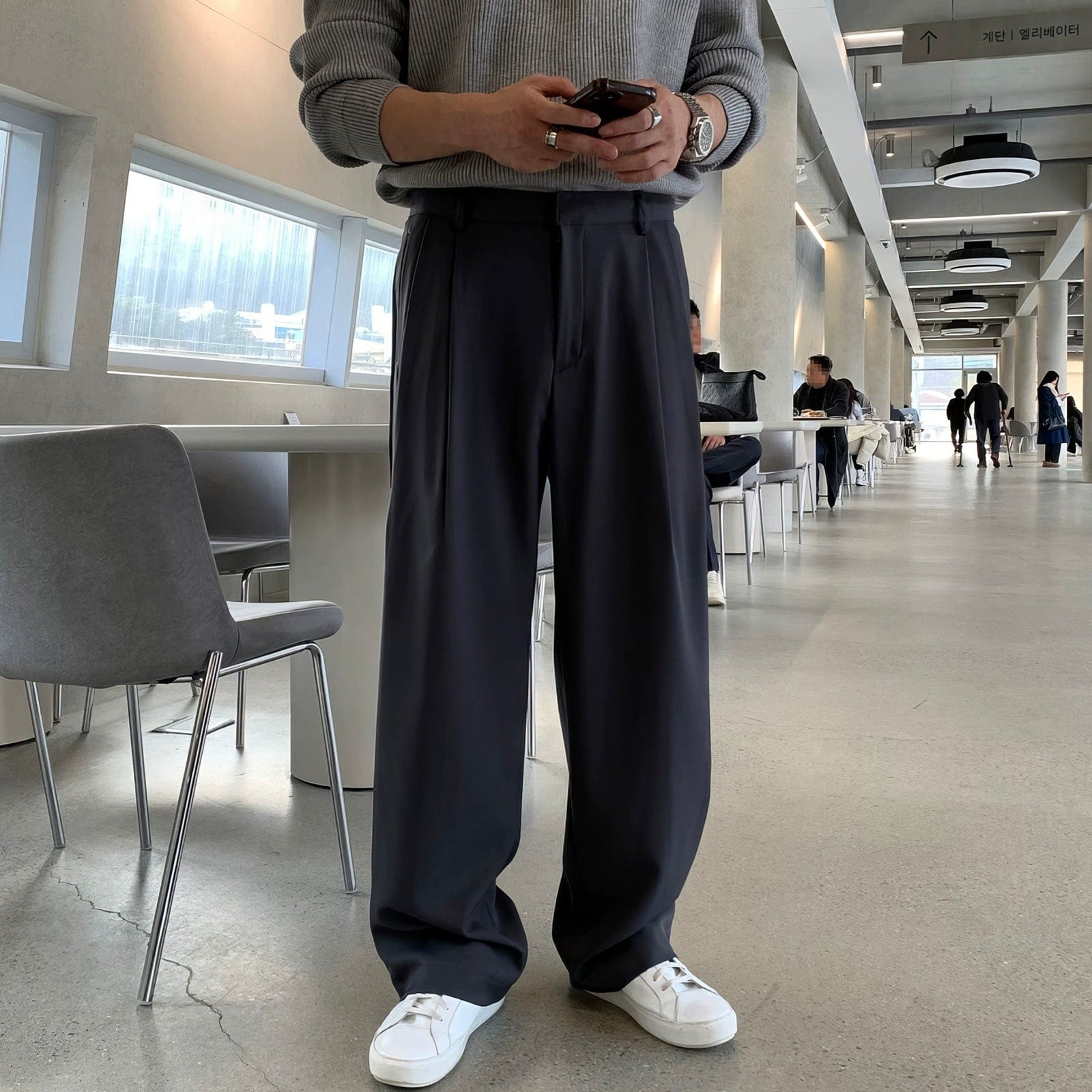 RT No. 11352 FOLDED PLEATED STRAIGHT PANTS – REALTAKAI