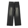 RT No. 7002 WASHED BLACK WIDE STRAIGHT DENIM JEANS