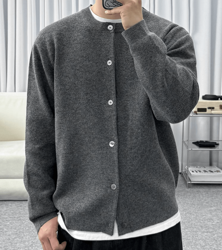 RT No. 11831 GRAY KNIT CARDIGAN