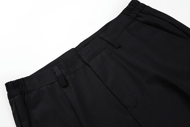 RT No. 9238 BLACK FOLDED STRAIGHT PANTS – REALTAKAI RT No. 9238 BLACK FOLDED STRAIGHT PANTS – REALTAKAI