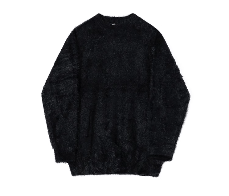 RT No. 10339 MOHAIR KNITTED ROUND NECK SWEATER