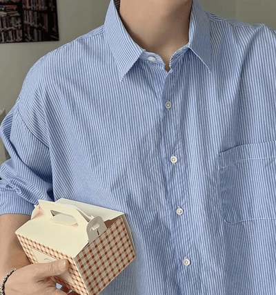 RT No. 9362 SKY BLUE STRIPE BUTTON-UP SHIRT