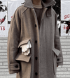 RT No. 10613 BROWN WOOLEN TRENCH COAT