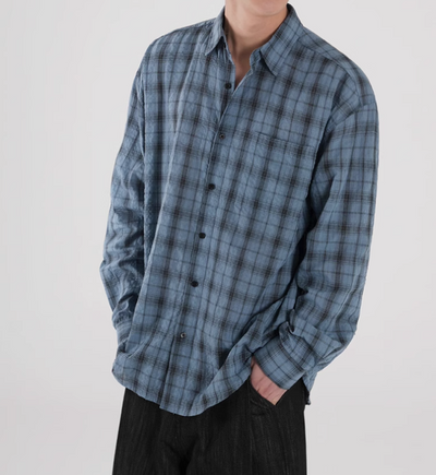 RT No. 10963 PLAID BUTTON-UP SHIRT