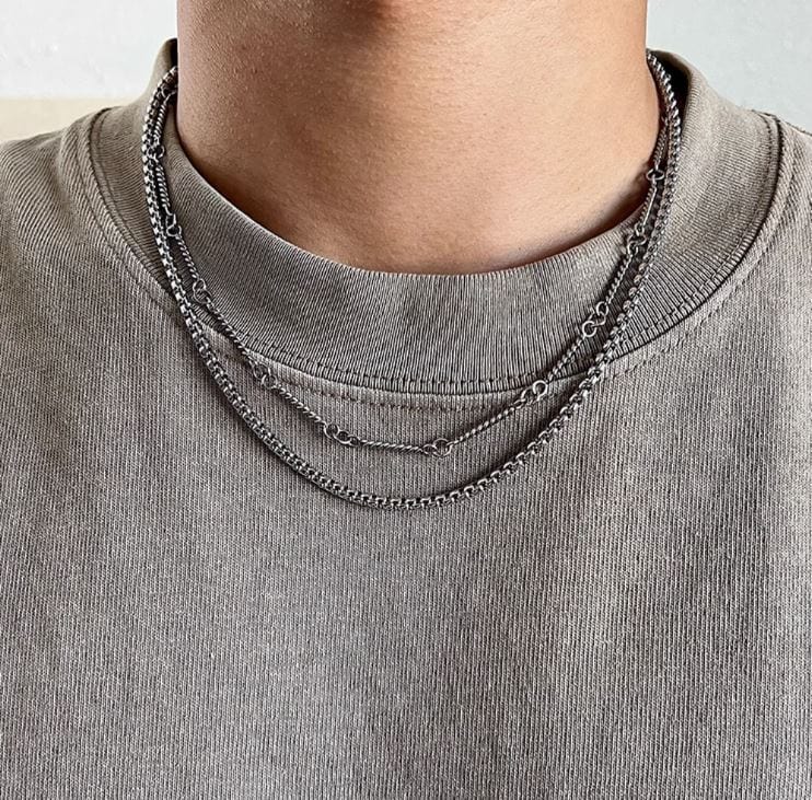 DOUBLE LAYER TENNIS CHAIN NECKLACE