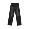 RT No. 10348 WASHED BLACK WIDE STRAIGHT DENIM JEANS