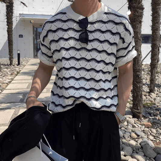 RT No. 9326 KNIT PATTERN SHORT SLEEVE