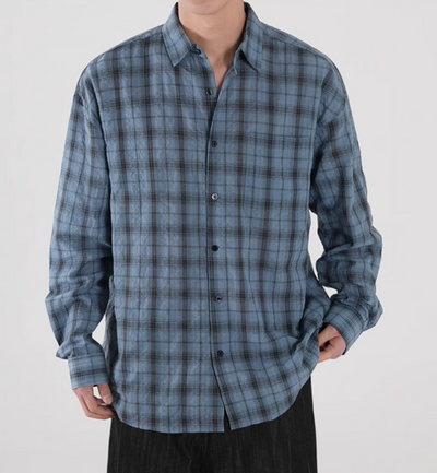 RT No. 10963 PLAID BUTTON-UP SHIRT