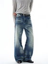 RT No. 32827 WHISKER WASH STRAIGHT DENIM JEANS