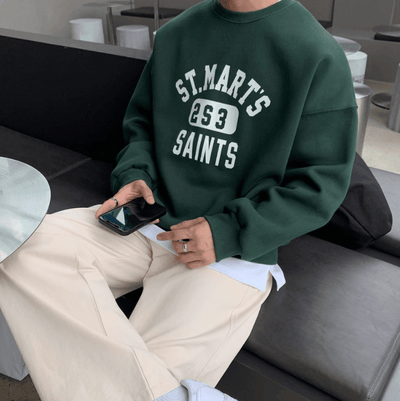 RT No. 11318 GREEN LETTERED SWEATER