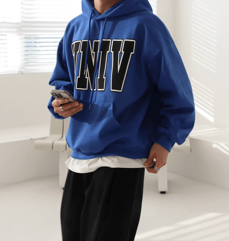 RT No. 11936 UNIV LETTERED PULLOVER HOODIE