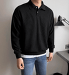 RT No. 11028 CORDUROY KNIT POLO LONGSLEEVE SWEATER