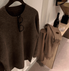 RT No. 12027 BROWN KNIT SWEATER