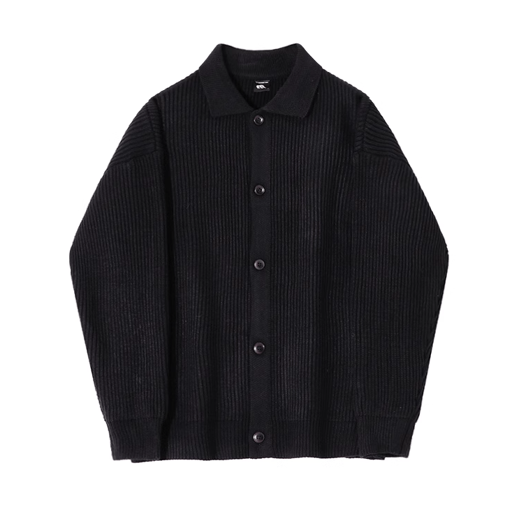 RT No. 10605 FULL BUTTON-UP COLLAR SWEATER
