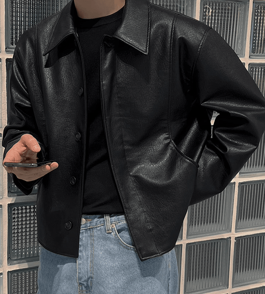 RT No. 9406 BLACK LEATHER JACKET