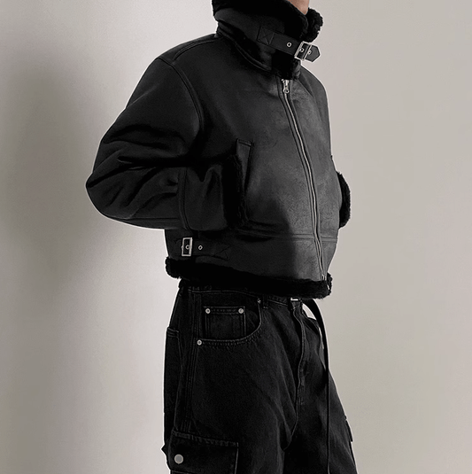 RT No. 10341 SUEDE MOTORCYCLE LEATHER JACKET