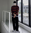 RT No. 9375 ORANGE STRIPE SWEATER