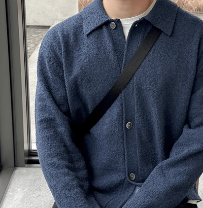 RT No. 11528 KNIT BUTTON-UP POLO SWEATER