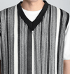 RT No. 9168 KNIT WOOLEN VERTICAL STRIPED VEST