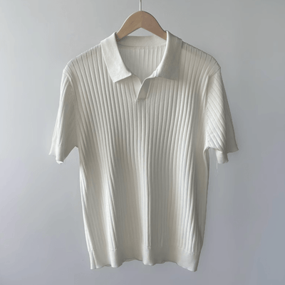 RT No. 9792 VERTICAL KNIT POLO SHORT SLEEVE