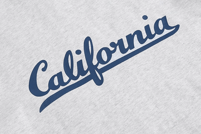 RT No. 11408 CURSIVE CALIFORNIA LETTERED SHORT SLEEVE