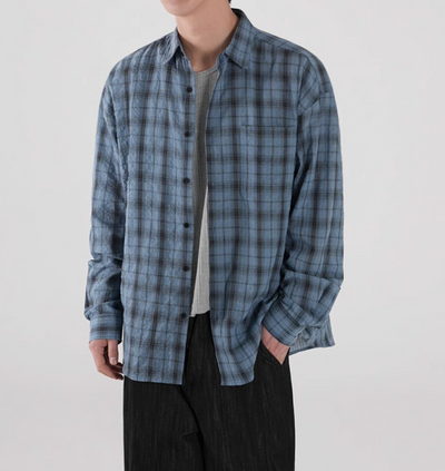 RT No. 10963 PLAID BUTTON-UP SHIRT