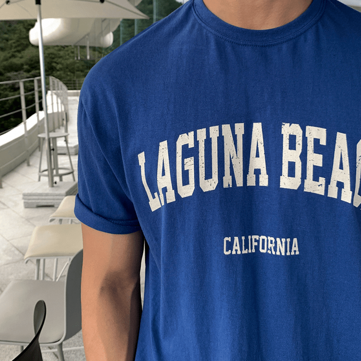 RT No. 9054 LETTERED LAGUNA BEACH SHORT SLEEVE TEE