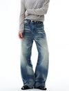RT No. 32827 WHISKER WASH STRAIGHT DENIM JEANS