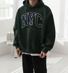 RT No. 11065 NYC EMBROIDERED LETTERED PULLOVER HOODIE