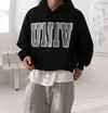 RT No. 11936 UNIV LETTERED PULLOVER HOODIE