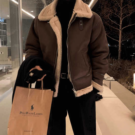 RT No. 11969 SUEDE STAND COLLAR JACKET