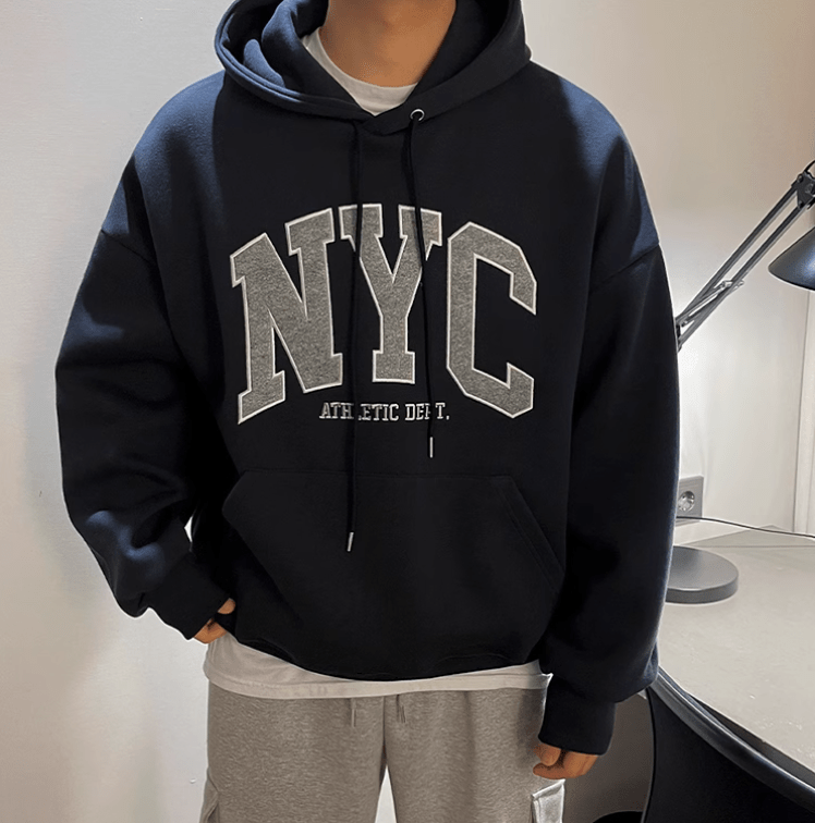 RT No. 10955 EMBROIDERED NYC PULLOVER HOODIE