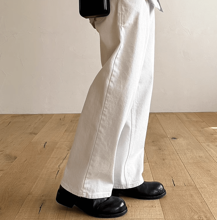 RT No. 9371 OFF WHITE STRAIGHT PANTS