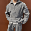 RT No. 11245 GRAY HALF ZIP-UP SWEATER & SWEATPANTS