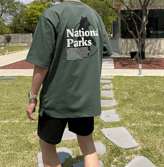 RT No. 9078 ARMY GREEN LETTERED HALF SLEEVE TEE