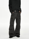 RT No. 50036 GRAY POCKET CARGO STRAIGHT PANTS