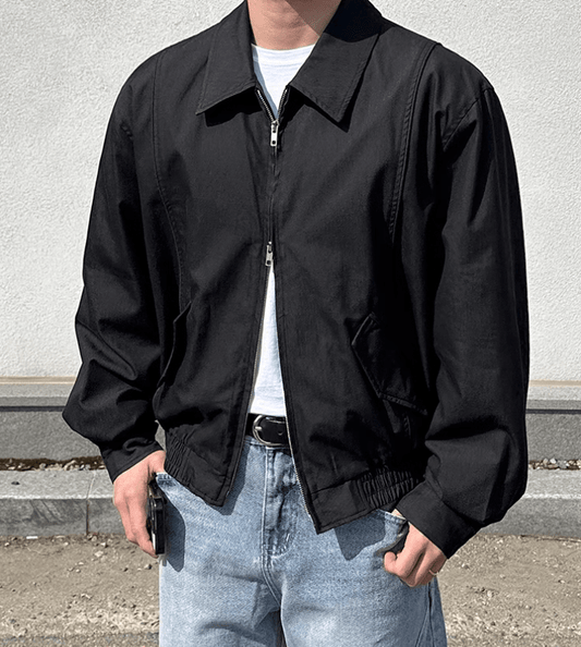 RT No. 11427 BLACK ZIP-UP JACKET