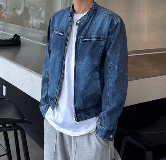 RT No. 11370 DENIM MOTORCYCLE JACKET