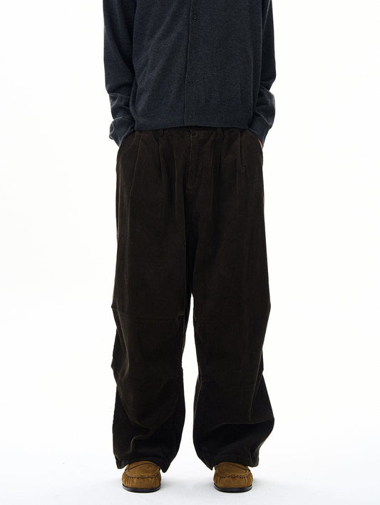 RT No. 31015 CORDUROY BAGGY STRAIGHT PANTS