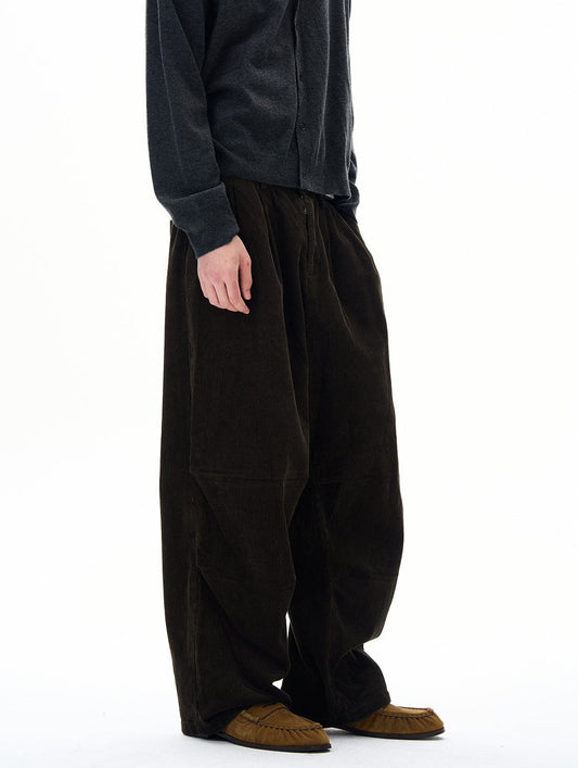 RT No. 31015 CORDUROY BAGGY STRAIGHT PANTS