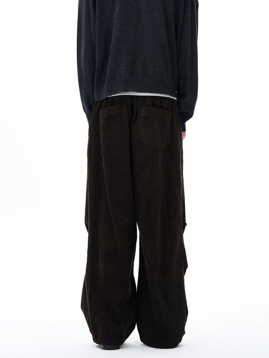RT No. 31015 CORDUROY BAGGY STRAIGHT PANTS