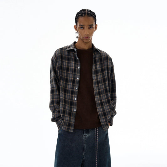 RT No. 19544 PLAID BUTTON-UP SHIRT