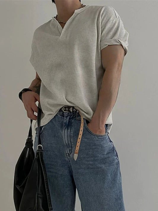 RT No. 13031 HENLEY COLLAR SHORT SLEEVE