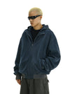 RT No. 11624 BLUE PLAID HOODED ZIP-UP HOODIE