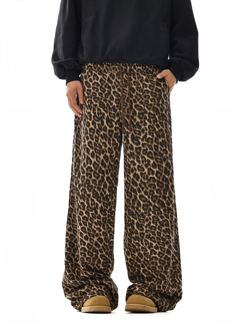 RT No. 12047 LEOPARD DRAWSTRING PANTS