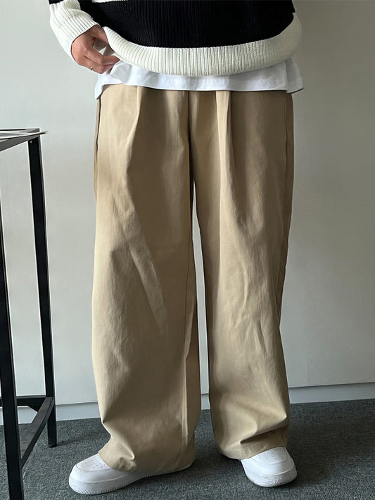 RT No. 12556 PLEATED FOLDED STRAIGHT PANTS
