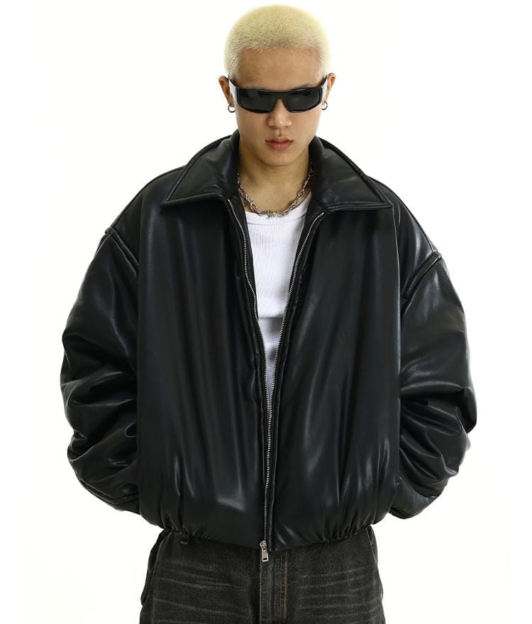 RT No. 11430 ZIP-UP COLLAR LEATHER JK