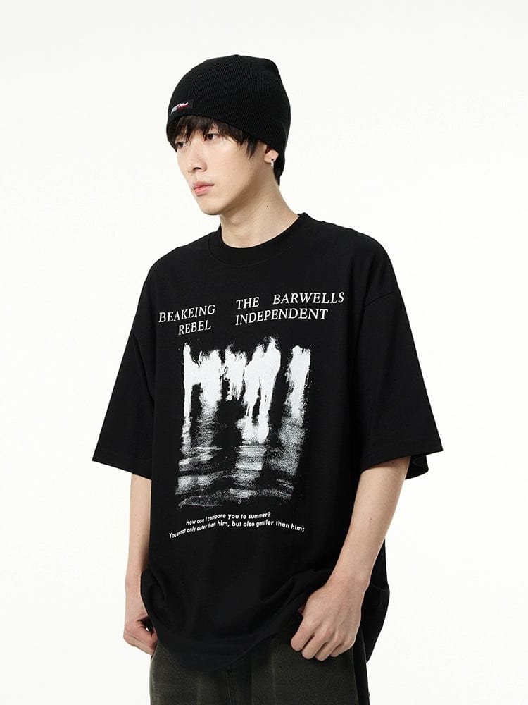 RT No. 11347 REFLECTION SHADOW GRAPHIC TEE