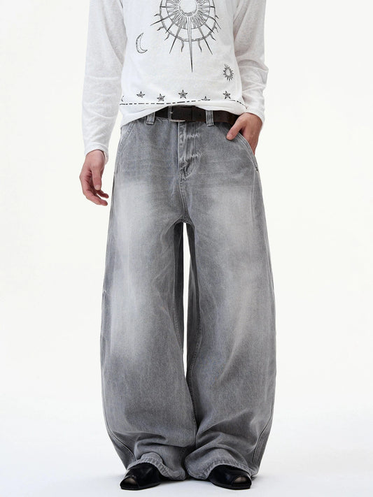 RT No. 32815 WASHED BAGGY SCIMITAR DENIM JEANS