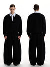 RT No. 59059 TWO-PIECE V-NECK POLO SWEATER & SILHOUETTE SWEATPANTS